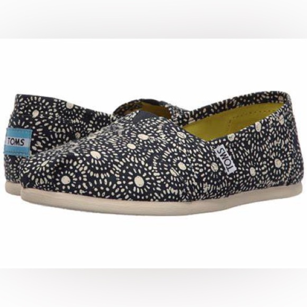 Toms Women’s Classic Navy Shibori Dots Slip-ons